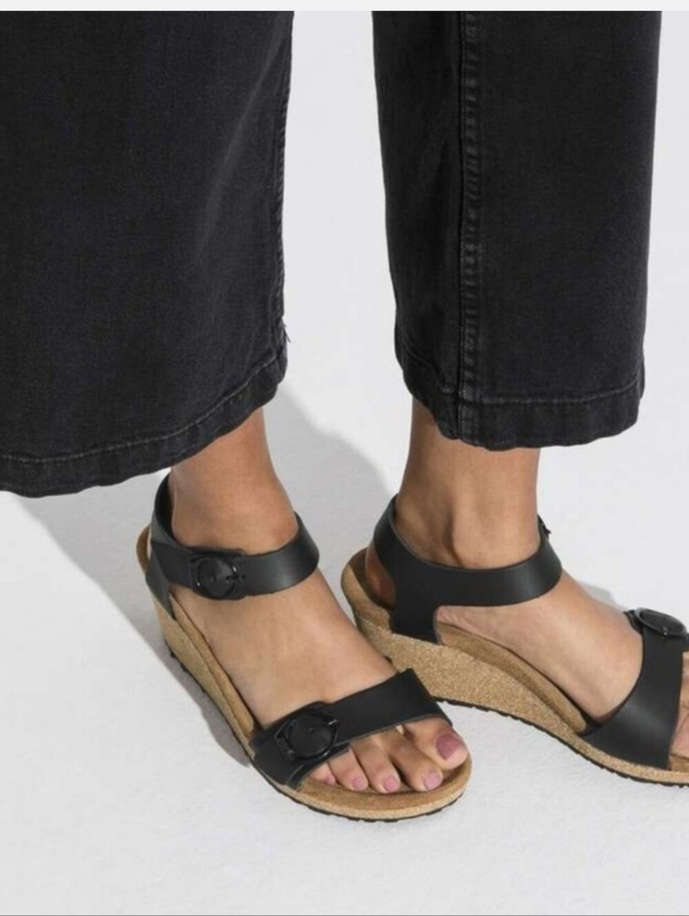 Birkenstock Soley Papillio Wedge Black Worn Once SIZE 9 9.5 40